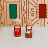 Swiss Couple Peg Dolls