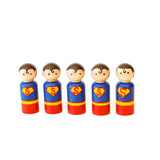 Superman Superhero Peg Doll