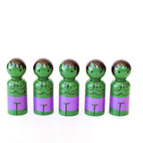 Green Muscles Superhero Peg Doll