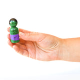 Green Muscles Superhero Peg Doll