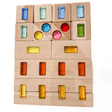 Block Set w/ rainbow blocks RANDOM DISCOUNTED COLORS